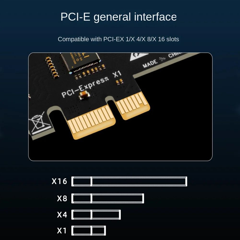 Cartão de Expansão PCI-E USB Tipo C, Controlador PCIE para USB, 6 Portas, 2 USB-C