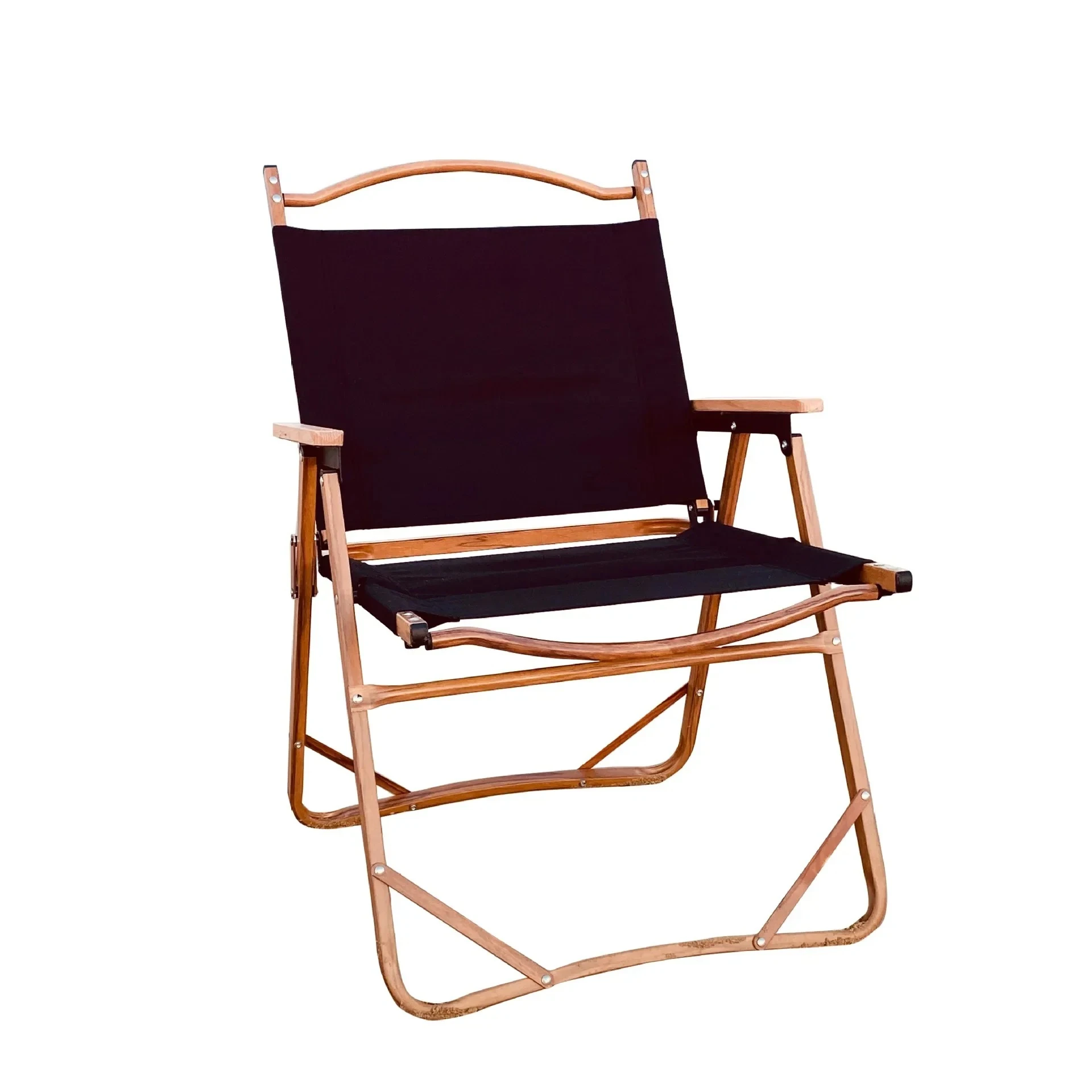 Aluminum alloy  chair wood grain outdoor folding chair camping