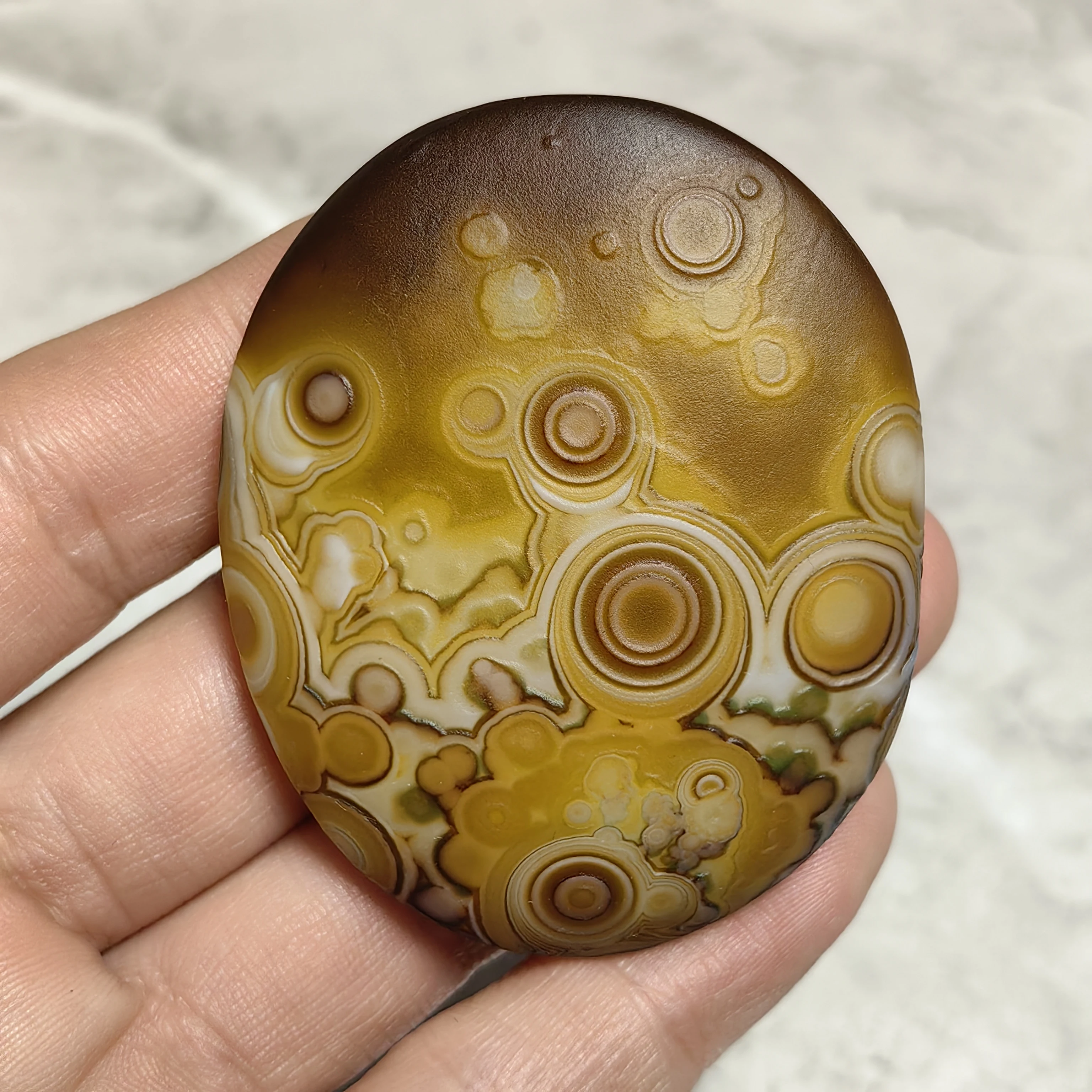 

Pure Unprocessed Eye Agate – Mongolian Sardonyx for Reiki Meditation, Jewelry Making, Warding Off Evil & Good Luck Charm