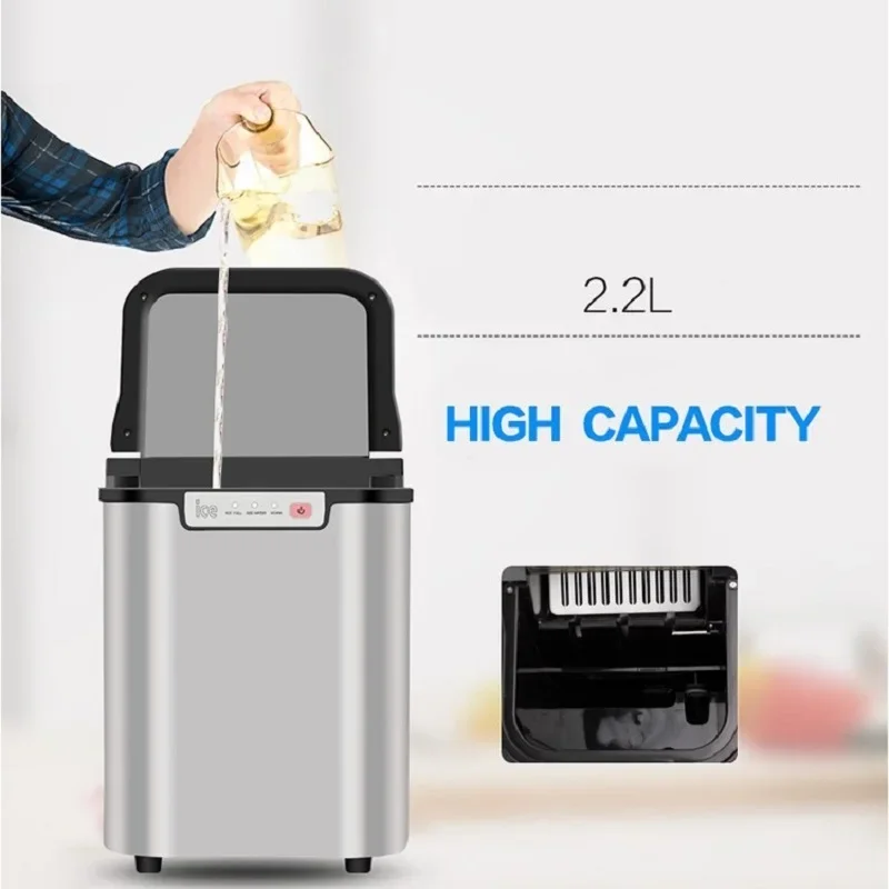 

2023 New Arrivals Home Commercial Small Counter Top Bullet Shaped Round Ice Cube Maker Electric Portable Ice Machine in Turkey