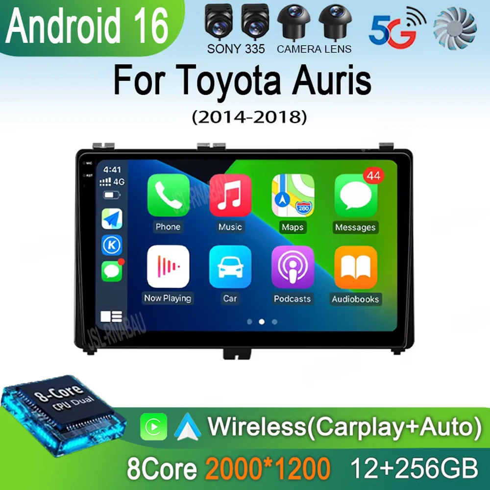 Android 16 Carplay Car Radio For Toyota Corolla Auris E180 2017 2018 2019 Multimedia Video Player Navigation GPS Stereo 2din DVD