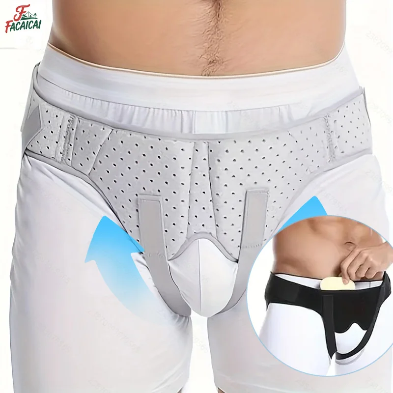 

Inguinal Hernia Belt - Supportive Groin Truss With Removable Left and Right Compression Pads For Pre or Post-Surgical Scrotal