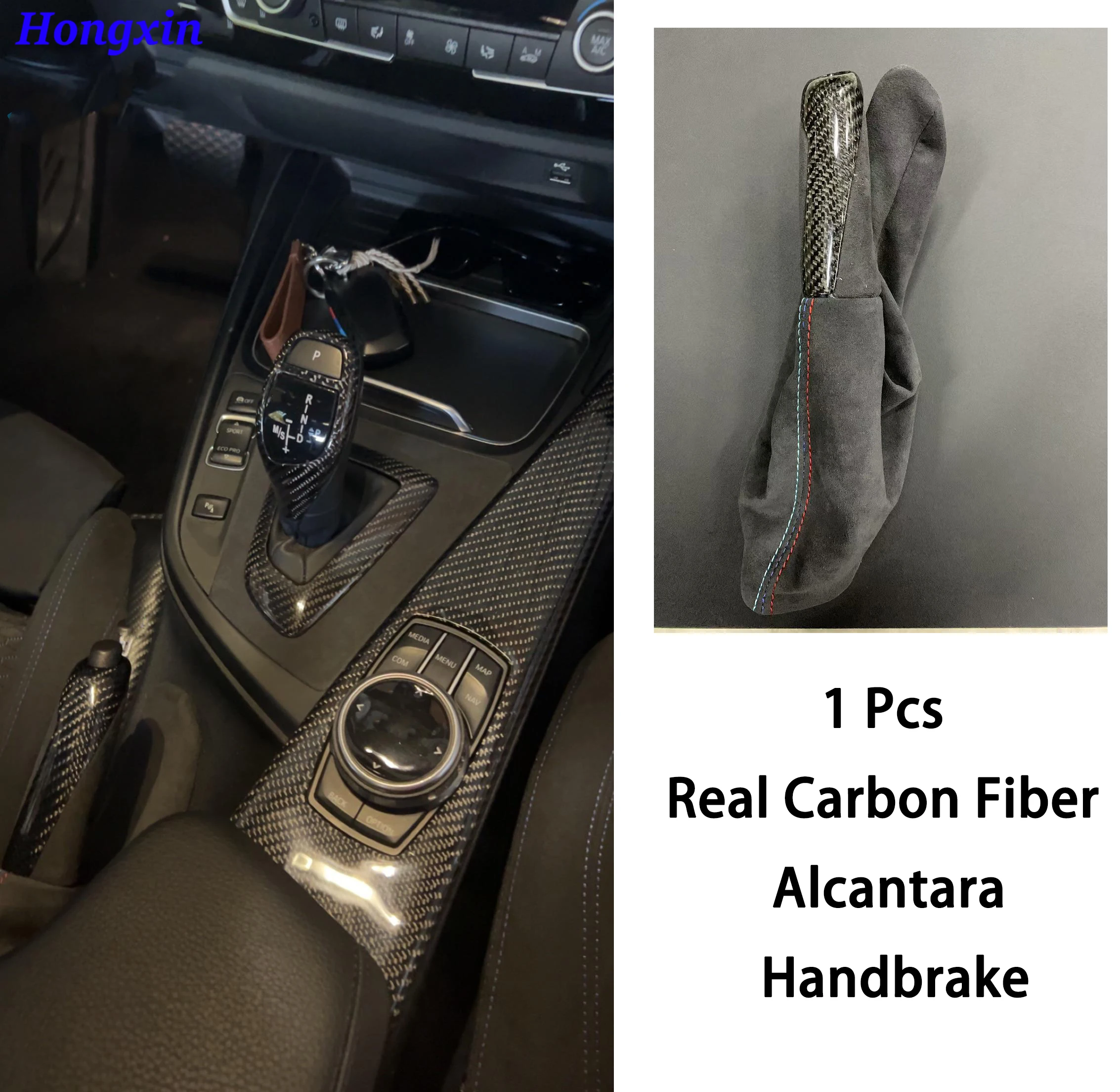 Base de merde d'engrenage en Alcantara de carbone mat ou en Fiber de carbone F30 F31 F32 F36 pour Bmw F30 F31 F32 F36