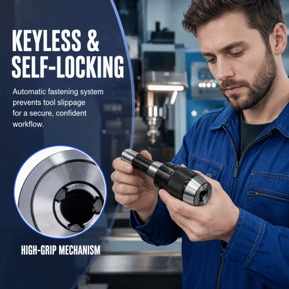 R8 Taper Keyless Drill Chuck 1/32