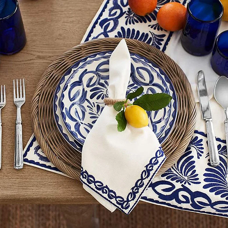 10 قطعة حلقات منديل اليدوية الليمون الصناعي الأصفر مع خاتم منديل الكرمة لحفل عشاء الزفاف مأدبة المنديل