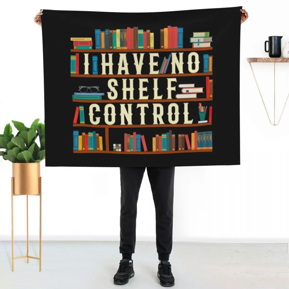 I Have No Shelf Control Throw Blanket Cozy Microfiber Throw Blanket for Home Bedroom