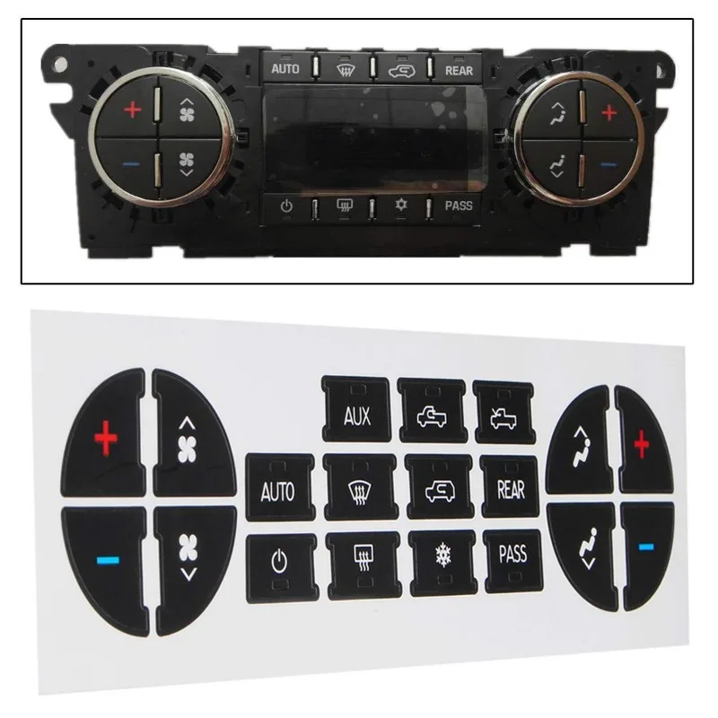 Car Interior Car Button Repair Sticker Key AC Central Control Sticker CD Broadcast Audio Button Repair Car Sticker