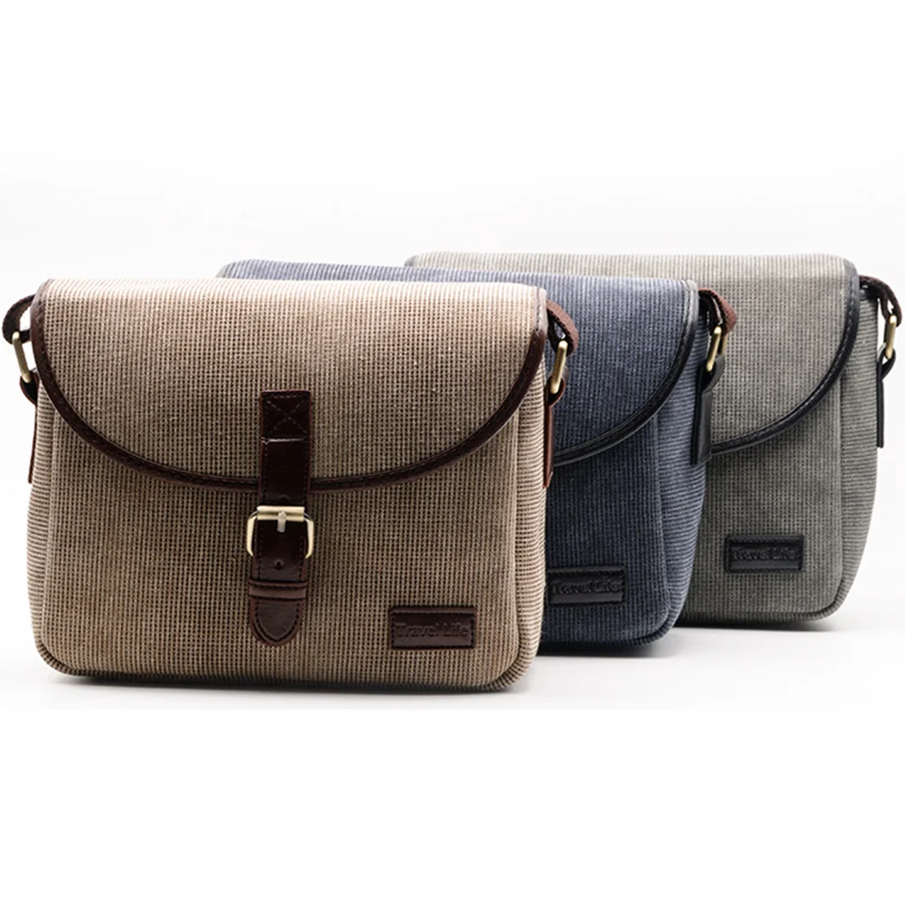 

Multifunctional Camera Bag Khaki Oxford Cloth Portable Handbag Shoulder Bag for 200d800d Digital Camera Lens Storage