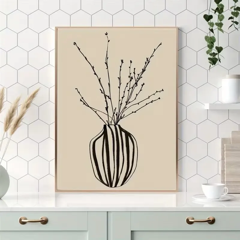 

Classic Simple Floral Canvas Poster Wall Art Printed Materials Home Office Living Room Bedroom Dining Room Interior Decoration