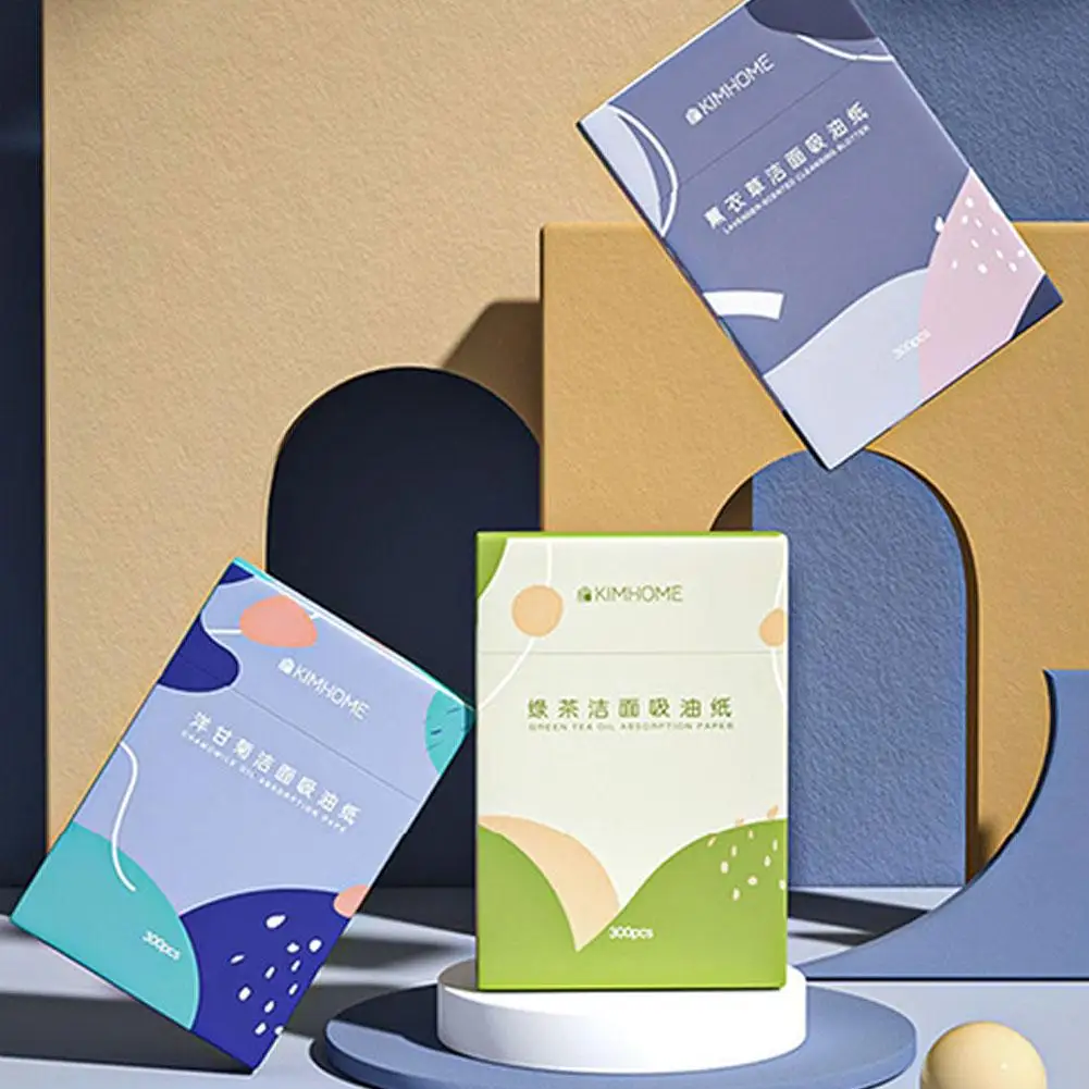 Feuilles de nettoyage pour le visage, papier absorbant, outils de maquillage, contrôle du visage, U8J2, B, C0Q5, 300 feuilles/paquet