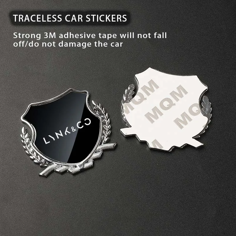 Car Side Modification Sign Triangular Metal Sticke For LYNK CO 01 02 03+ 05 06 09 PHEV 09 MHEV 2024 2023 2022 Accessories Logo