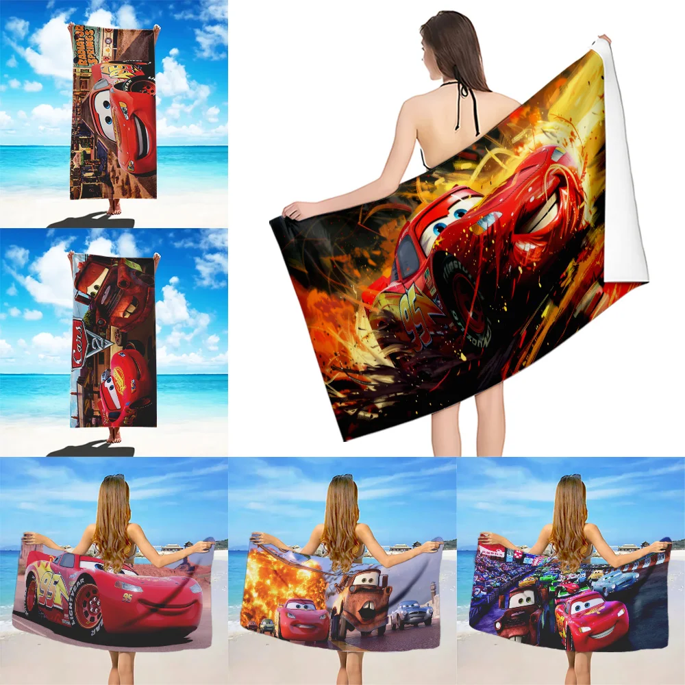 

Lightning McQueenS Car Area Rug Carpet Beach Towel Microfiber Sand Quick Dry Sandproof Pool for DisneyS Women Travel Shower