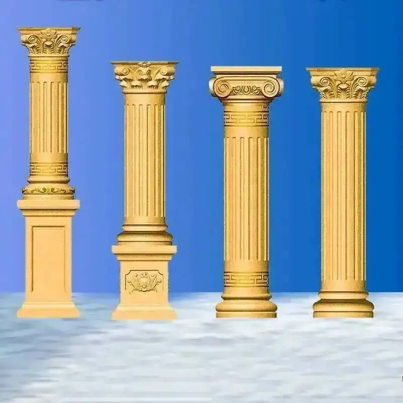 Column European Roman Plastic Column Molds Roman Cylinder New Column Rural Building Model with Villa Cement Mold Garden Building