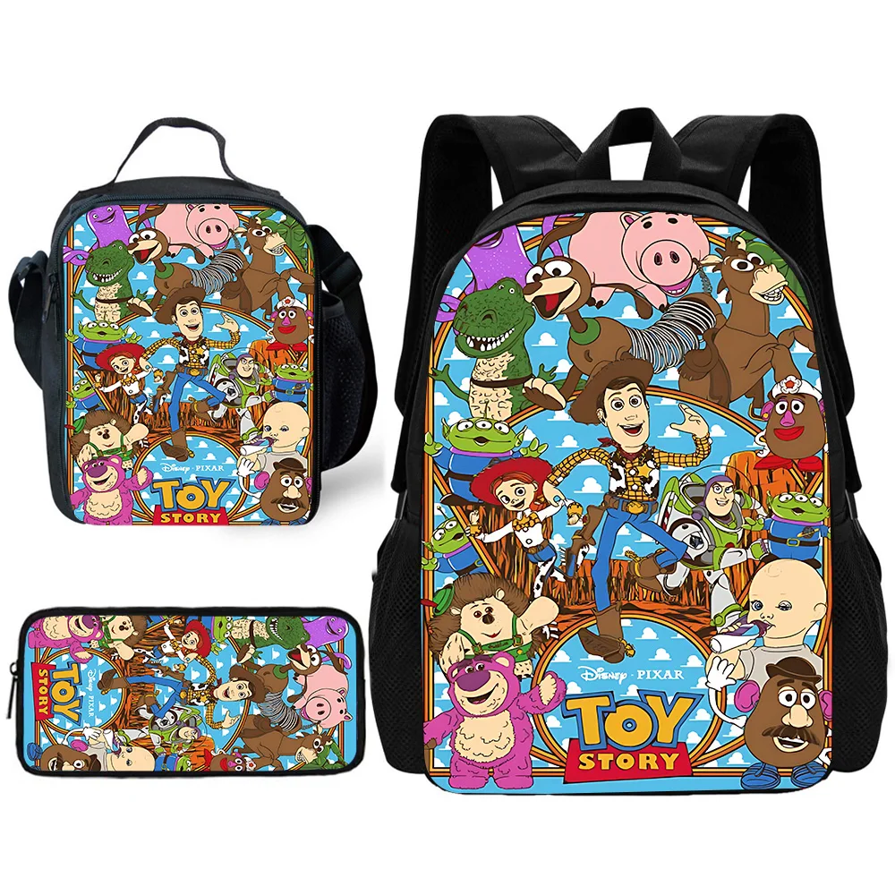 Mochila escolar Toy Story para niños y niñas, morral escolar con fiambrera, bolsas de lápices, el mejor regalo