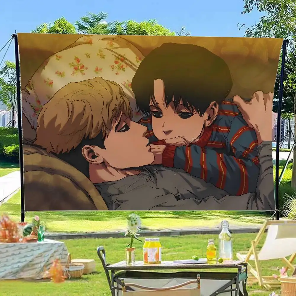 Anime Killing Stalk Printed Large Flag Art Science Fiction Room Home Decor Decor Banner