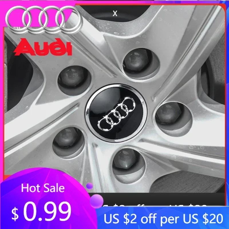 

Колпаки на колесные диски (60/61/68/69 мм) с эмблемой Audi, заглушки для центра диска, накладки на колеса для Audi TT Q2 Q3 Q4 Q5