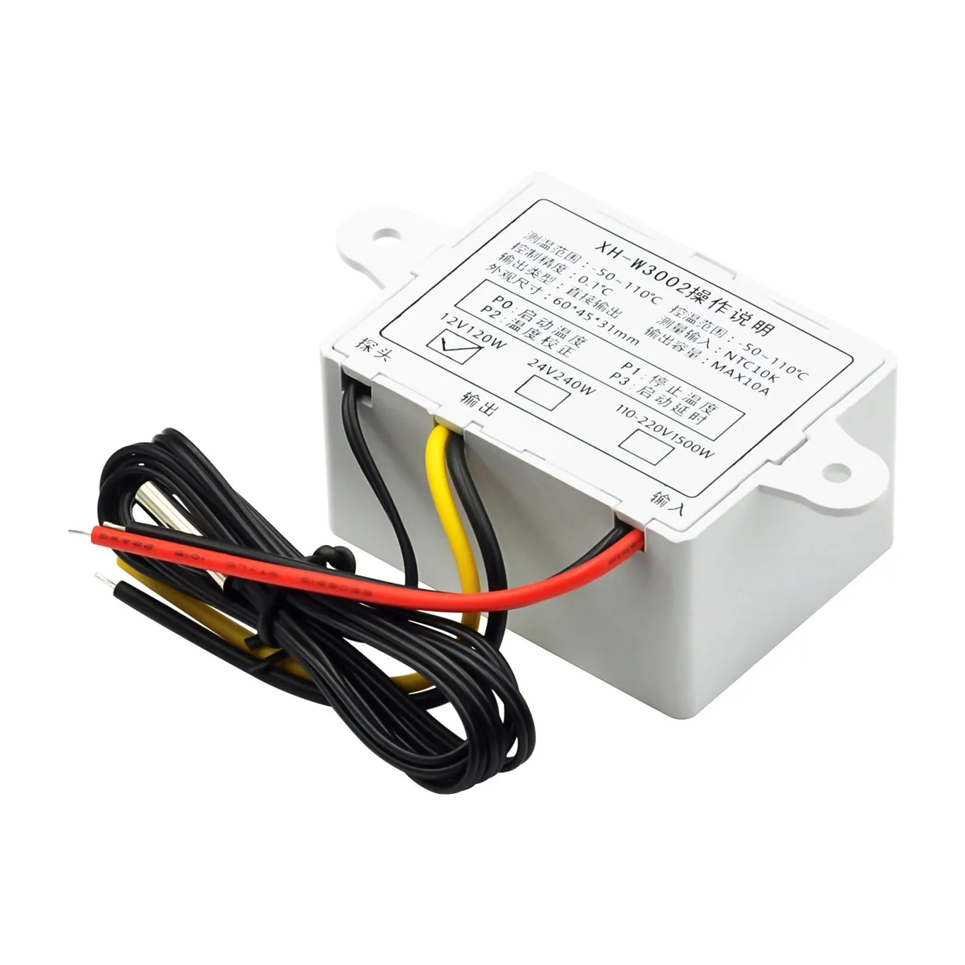 XH-W3002 AC110V-220V DC12V/24V LED Digital Kontrol Termostat Mikro Switch Thermoscope Sensor