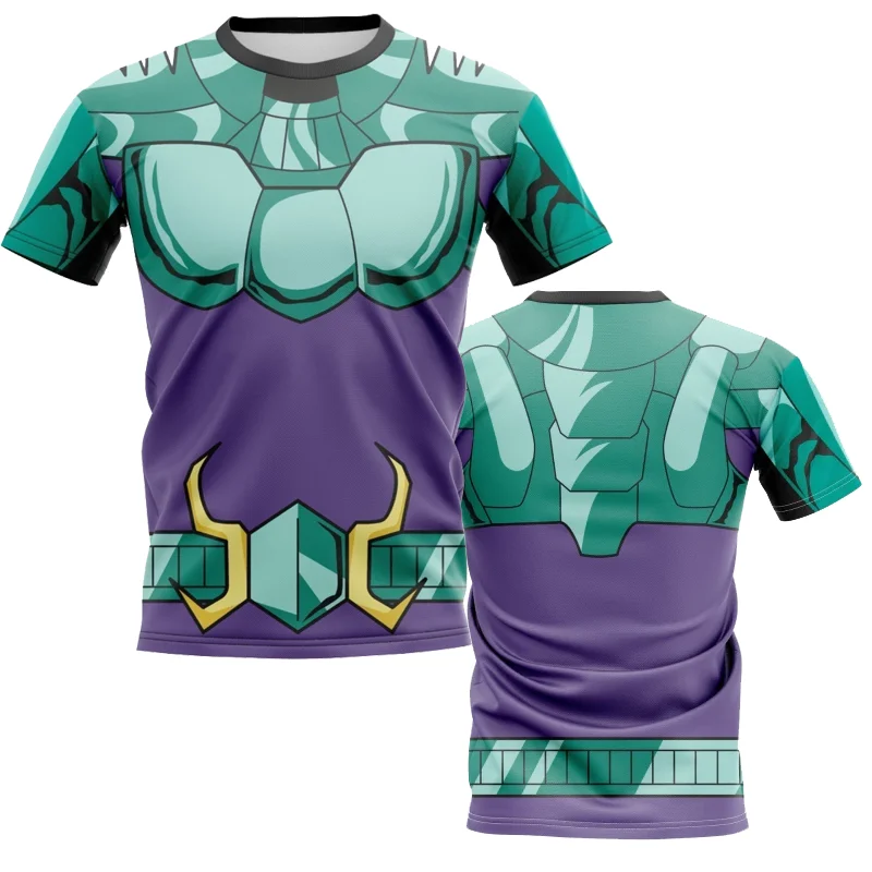 Anime Saint Seiya Pegasus Cosplay 3D Men's T-Shirt Fashion Cool Daily Unisex T Shirt Street Personality Y2k Tops Summer Clothing
