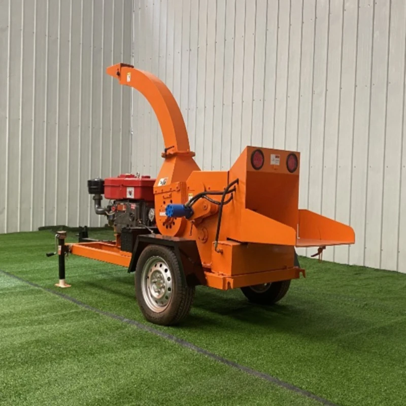 Portable Wood Chipper Dual-use Of Wood And Electricity 102 Horsepower Forest Shredder Log Breaking Splitting Branch Crusher