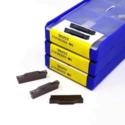 Inserti in metallo duro ZTED02503 ZTFD0303 ZTGD0404 ZTHD0504 MG YBG202 taglio a doppia estremità lama per scanalatura tornio CNC utensile per tornitura
