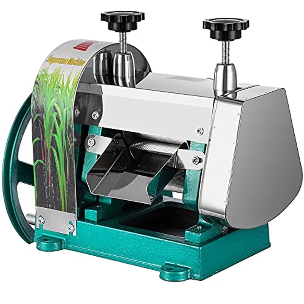 Manual Sugar Cane Juicer Commercial Sugar Cane Press Stainless Steel 3 Rollers 2.5