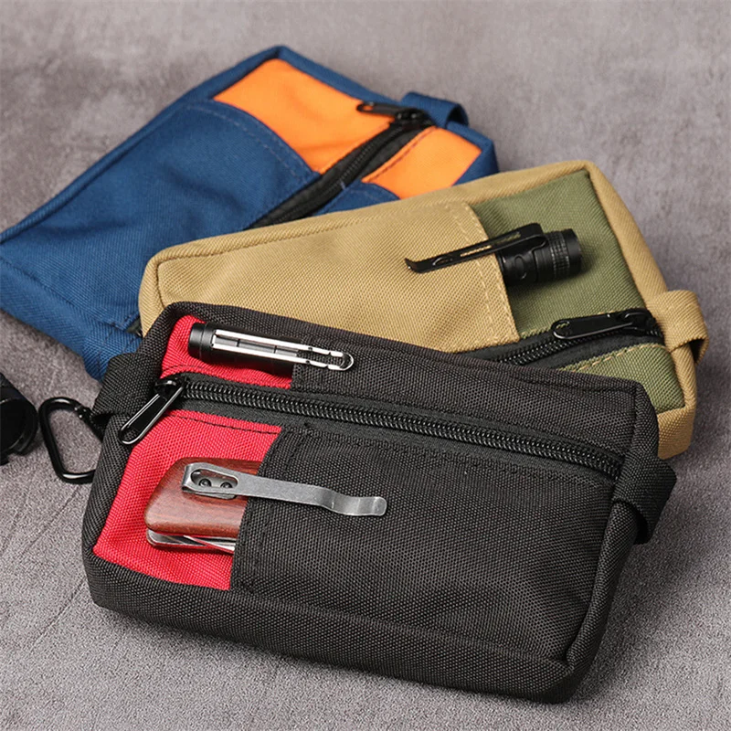 Outdoor Men's Toolkit Multifunctional Double-layer Shoulder Strap Small Hanging Bag Accessory Miscellaneous Bag Waist Bag