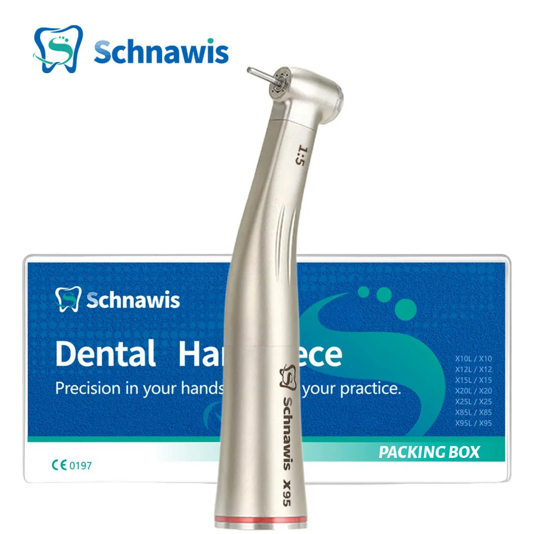 

Schnawis Dental X95 contraangulo Against Contra Angle Handpiece 1:5 Increasing Speed Inner Water Handpieces Dentistry Red Ring