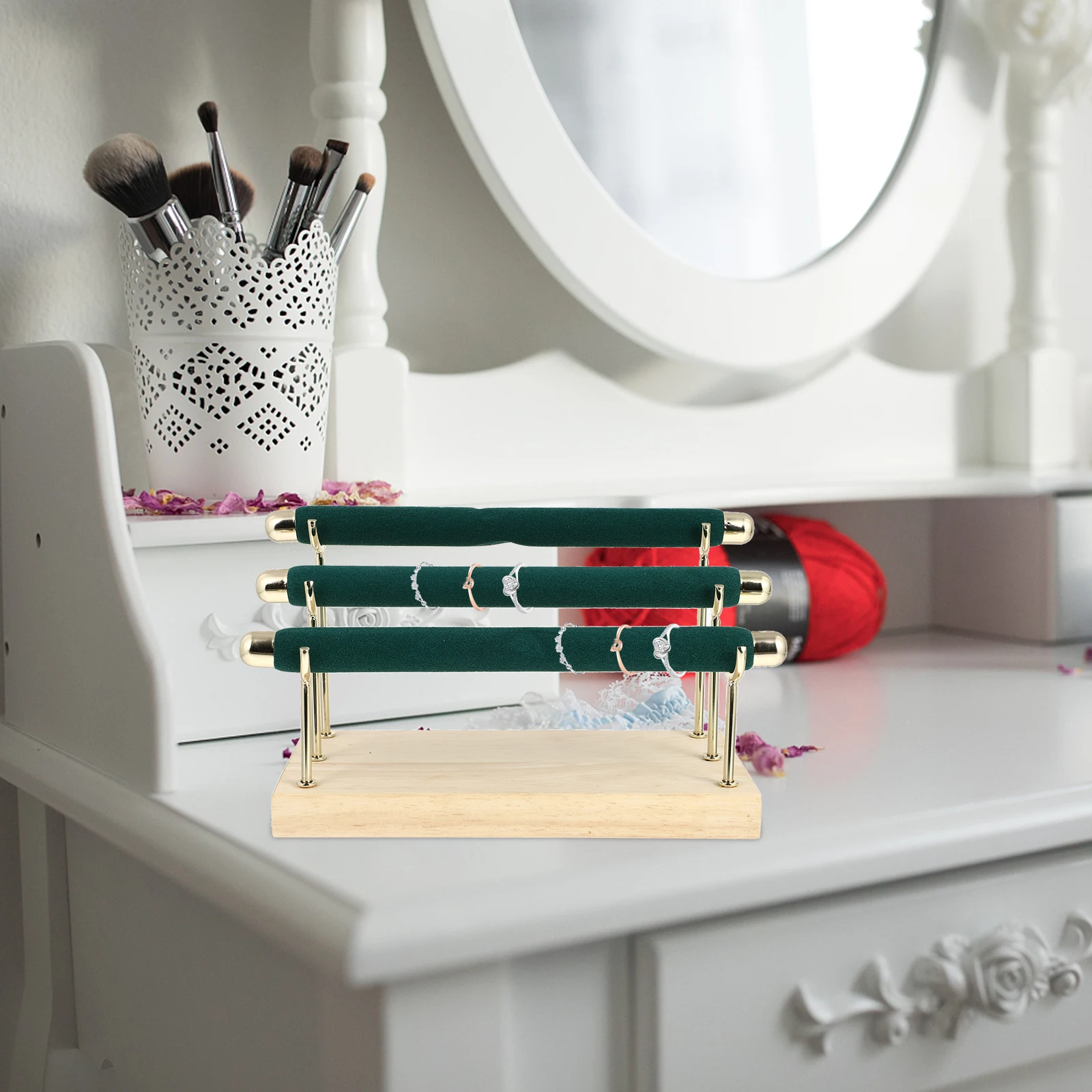 Ring Lagerung Organizer Holz Ring Halter Massivholz Schmuck Display Rack Ringe Ringe Lagerung Halter Stehen Desktop