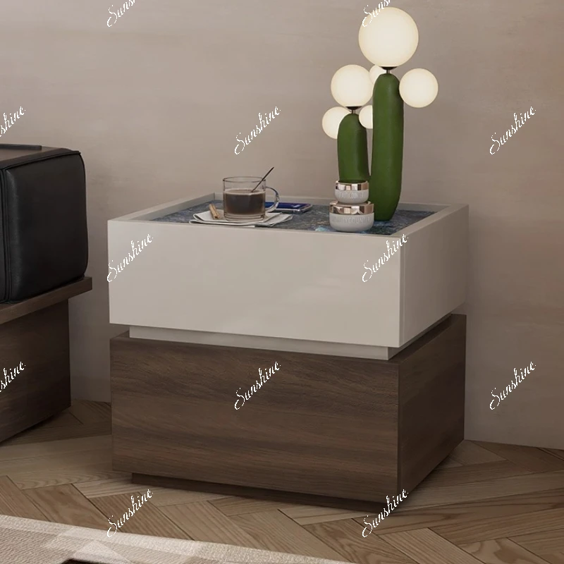 Modern simple bedroom bedside cabinet light luxury, narrow small storage cabinet