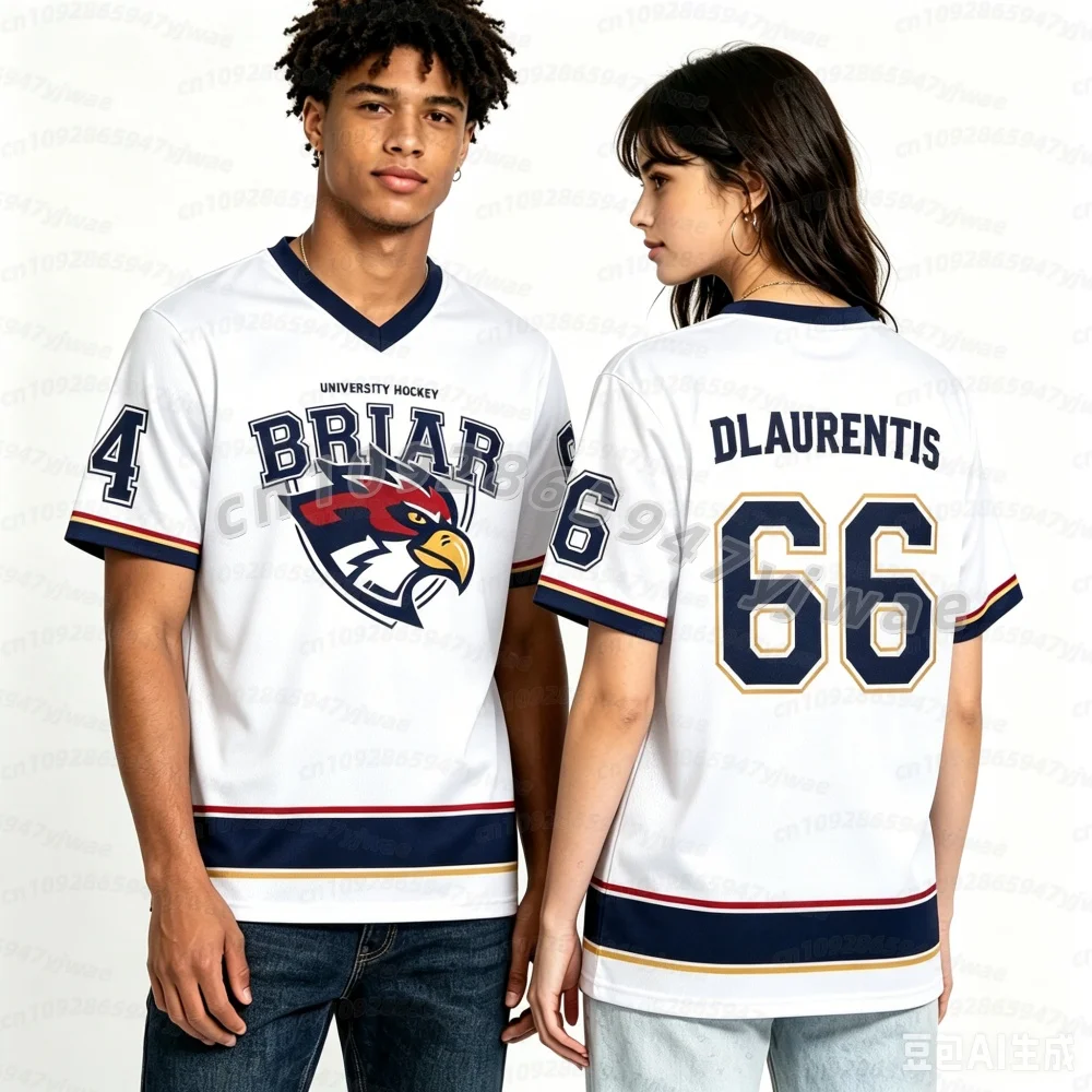 women kids TV Off Campus Briar University Hockey Jersey Graham 44 22 DI LAURENTIS 66 Tucker46 T-shirt short sleeve Men t-shirt