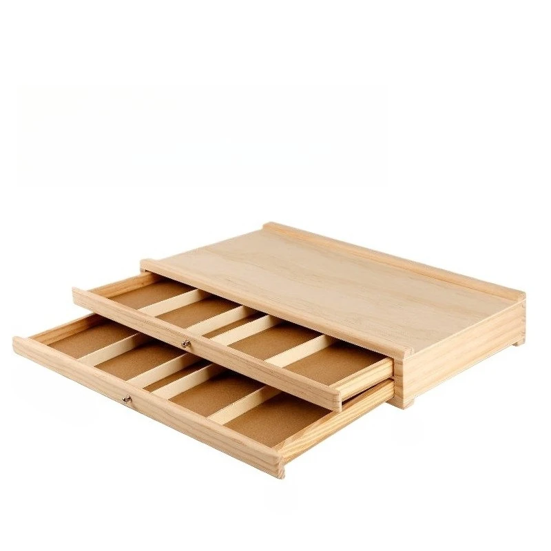For Large Capacity Multi-layer Drawer Solid Wood Painting Box Portable Art Student Special Painting Material Toolbox