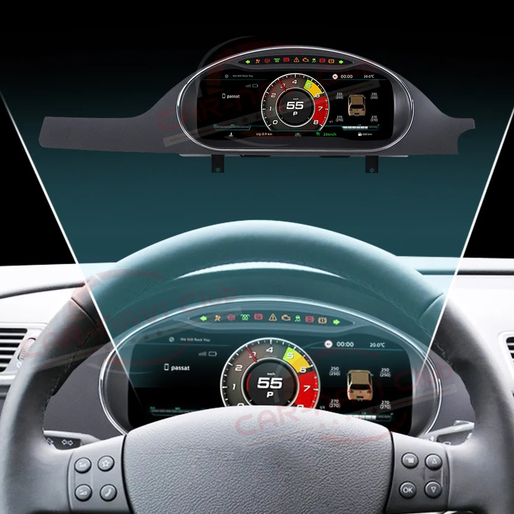 12.3 inch Radio Audio Stereo For Volkswagen Magotan and Passat B6 LCD Instrument Panel 2005-2011 Digital Cluster Virtual