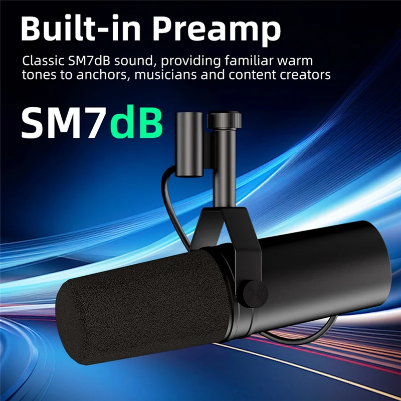 Y45A-SM7DB ダイナミックマイクプロフェッショナルダイナミックマイク応答マイクライブ録音ストリーミングポッドキャスティングブロードキャスト用