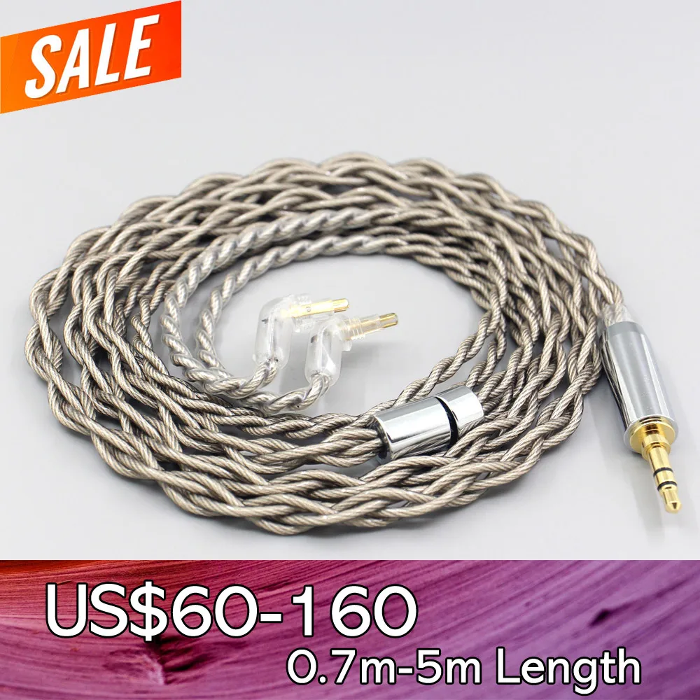 

99% Pure Silver + Graphene Silver Plated Litz Shield Earphone Cable For Sony MDR-EX1000 MDR-EX600 MDR-EX800 MDR-7550 LN007917