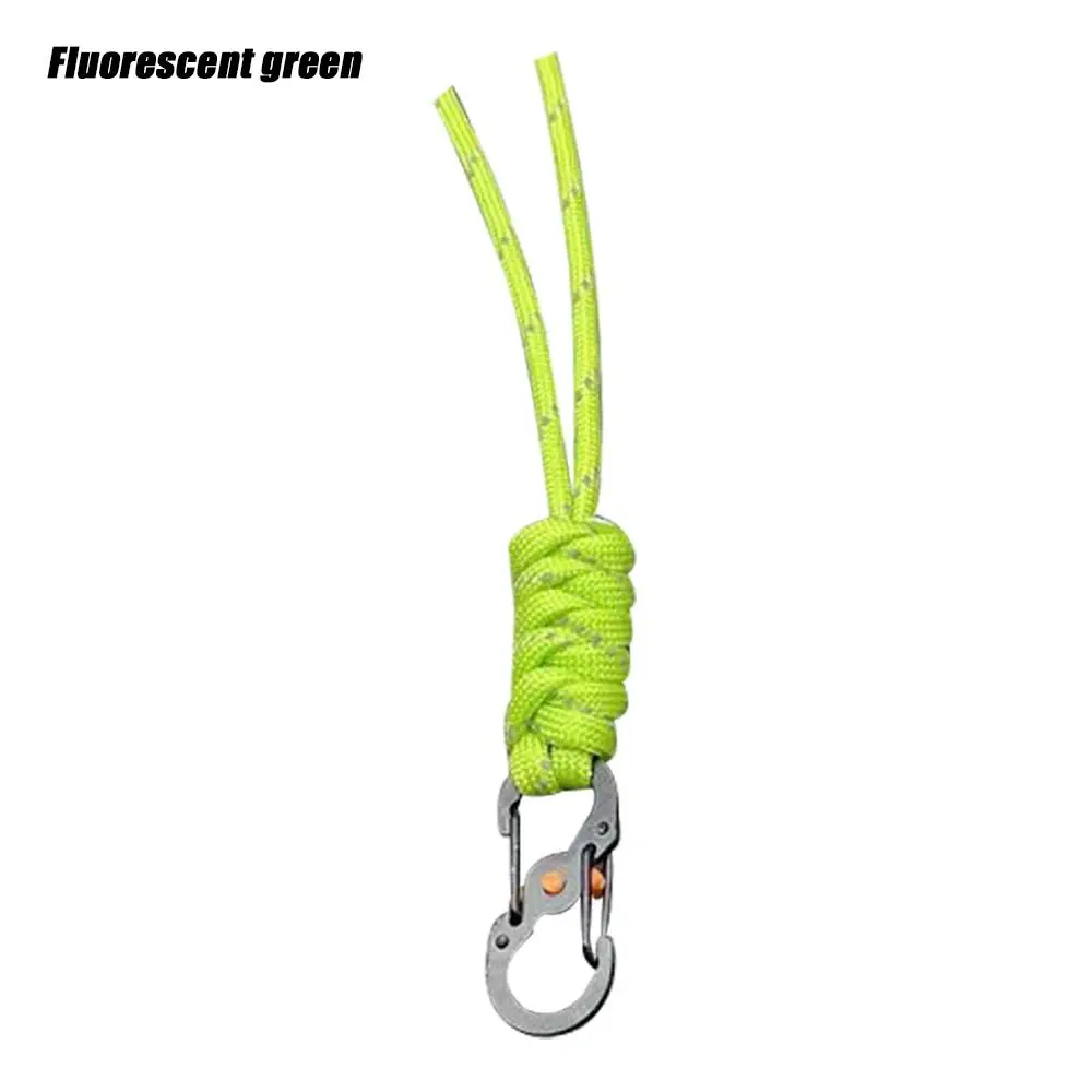 New Emergency Survival Backpack Self-Defense Parachute Cord Lanyard 8-Word Buckle Key Ring Paracord Keychain
