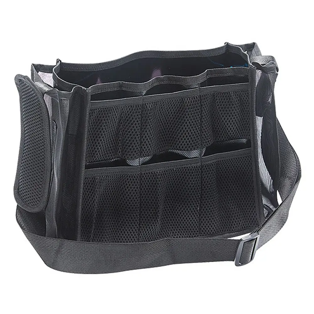 Large Capacity Cosmetic Brush Storage Bag Black Color Wear-resistant Hair Stylist Bag Casual Breathable Portable Barber Bag