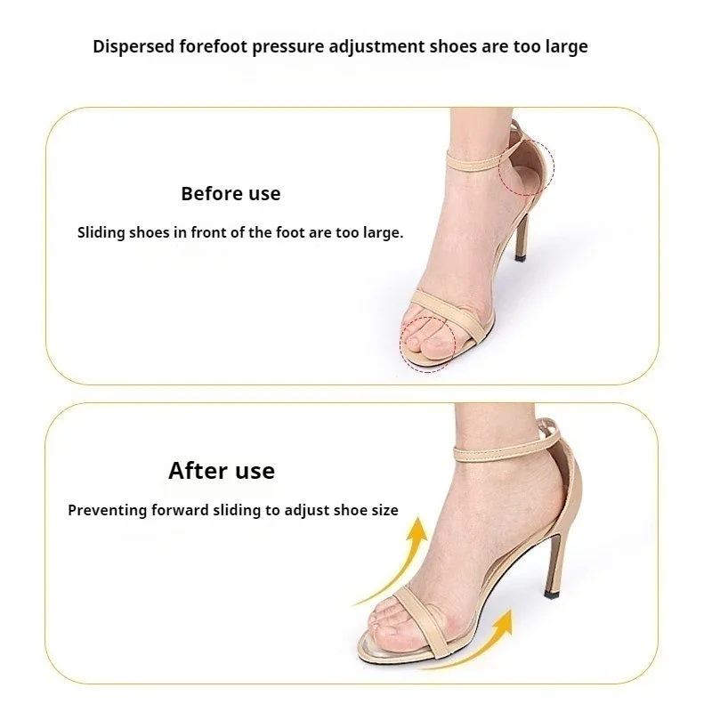 2 قطعة/4 قطعة جديد سيليكون نصف النعال النساء الأحذية منصات قدم منصات للكعوب منتجات العناية بالقدم الصنادل الأمامية عدم الانزلاق وسادة