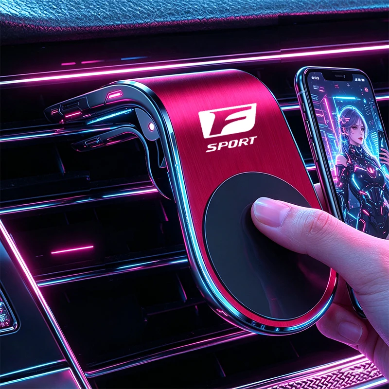

Magnetic Car Phone Holder Metal Stand Accessories For Lexus Fsport IS250 NX300h ES300h IS350 IS300 RX350 GS350 SC430 LS430 LS400