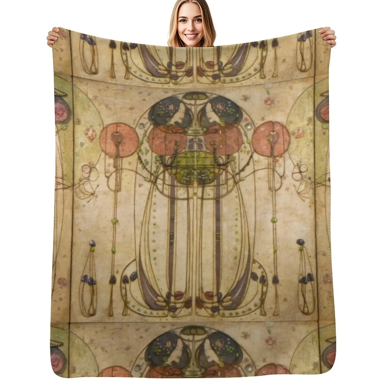 

charles rennie mackintosh art nouveau, paintings, artwork, prints Throw Blanket Decorative Sofas Plaid for winter Sofa Blankets