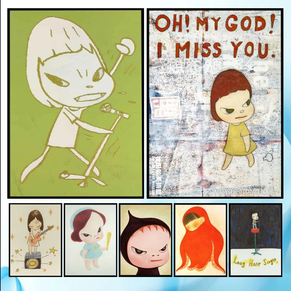 Y-Yoshitomo Nara Poster HD art sticky wall waterproof home living room bedroom bar aesthetic decoration