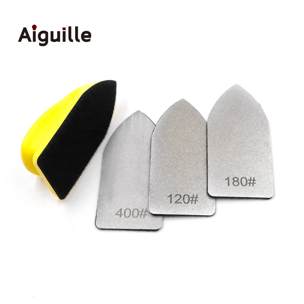 Hand Tools Diamond Hand Wipes Stone File Grinding Pad Polishing Pad 90x55mm 120# 180# 400# Stone Ceramic Tile Grinding Pad