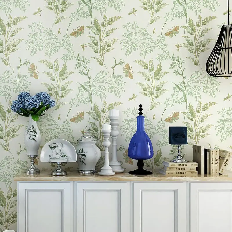 Home Decoration Living Room Bedroom Self Adhesive Thickening Wallpaper Non-woven Fabric Furniture Floral Peel and Stick Stickers