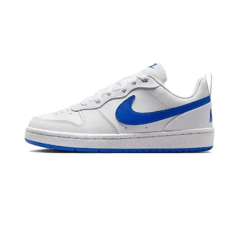 【Personalizar】Nike Court Borough Sapatos de skate femininos de cano baixo branco/azul tênis DV5456-110