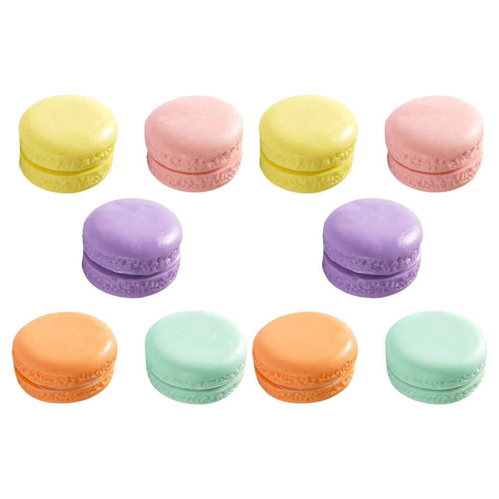 

10 Pcs Toy Faux Macarons Travel Chocolate Candy Display Pvc Artificial Dessert Ornament