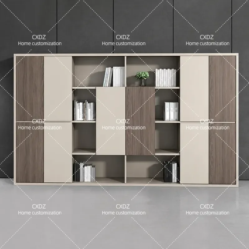 Shenzhen boss file cabinet, file cabinet with lock, bookcase, storage office, wooden floor-to-ceiling office cabinet, file
