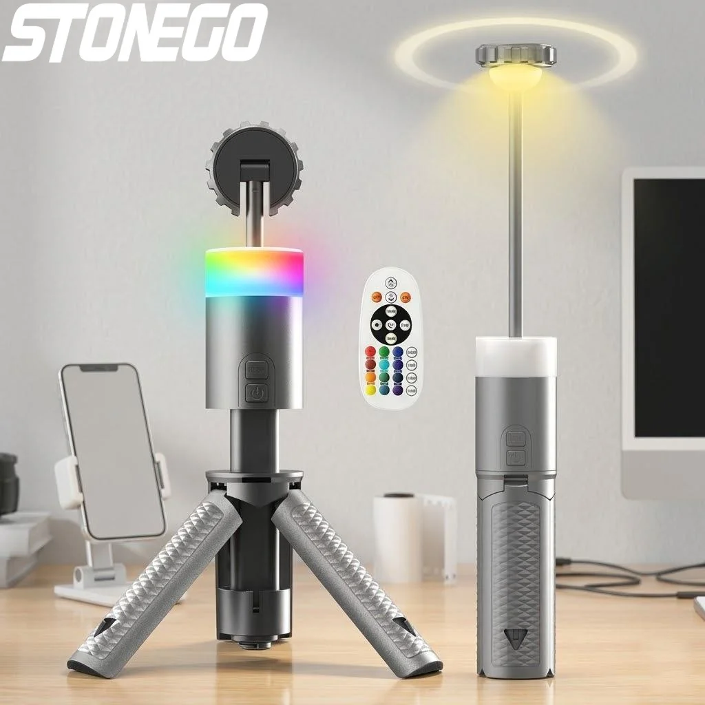 

Многофункциональный перезаряжаемый светодиодный фонарь для кемпинга на 15 цветов, 6000 мАч: фонарик, прожектор, ночник