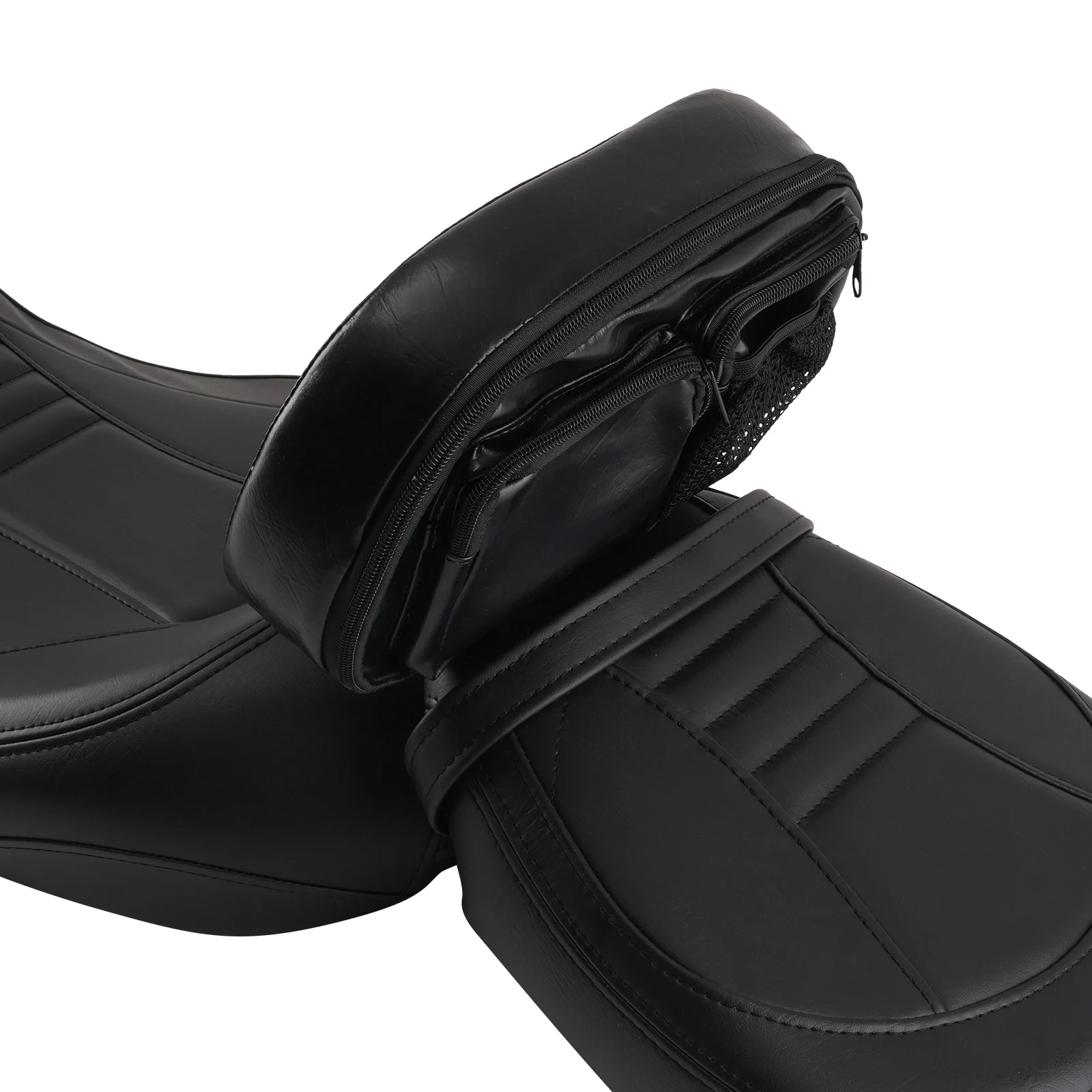 Driver Touring Seat for Harley FLH 2009-2020 Black Leather Passenger Cushion