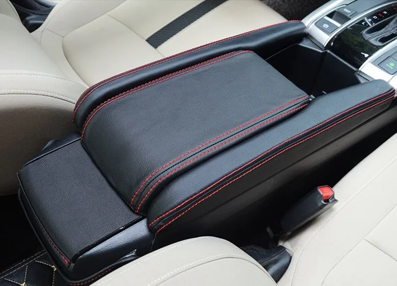 Microfiber Leather Car Console Armrest Box Sleeve Covers Pad Center Storage Box Cover Mat For Honda Civic 2016 2017 2018