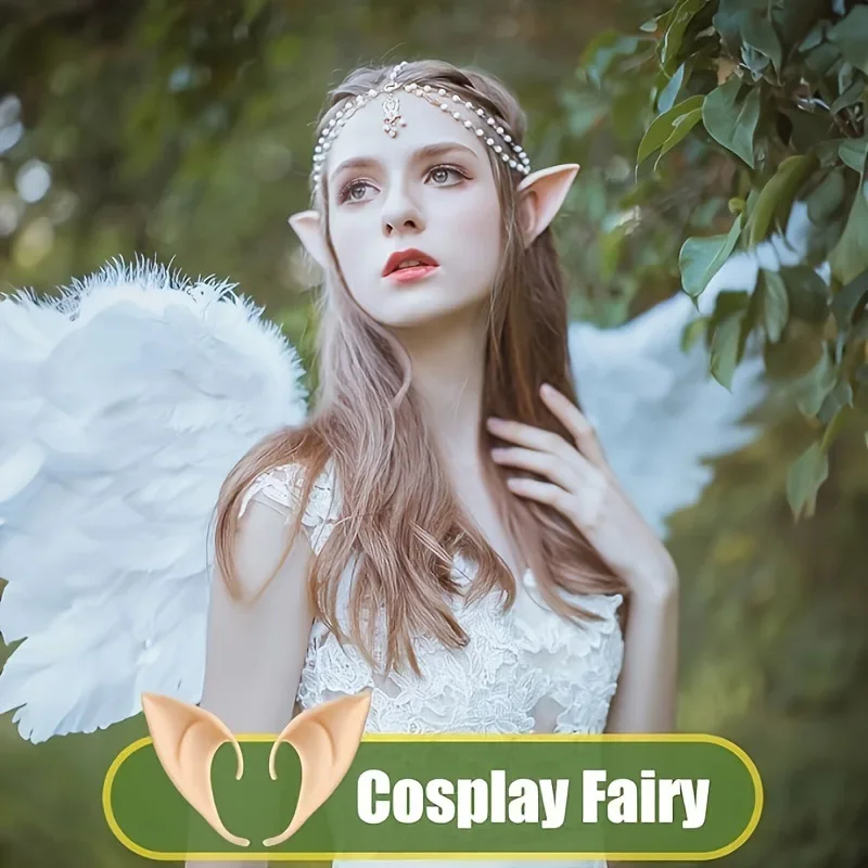 Halloween Elfenohren, Vampir-Zahnersatz, Feenohren, Cosplay-Avatar-Zubehör, Heimparty, Feiertags-DIY, Gruseliger Deko-Spaß – Detail 2