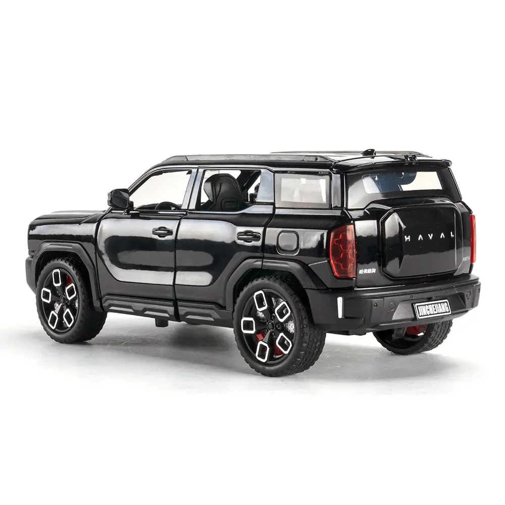 1:24 Haval Cool Dog SUV Symulacja Samochodu Metalowego Model Stopowy Dźwięk Światło Napęd Pull Back Zabawka Samochodowa Prezent dla Chłopca